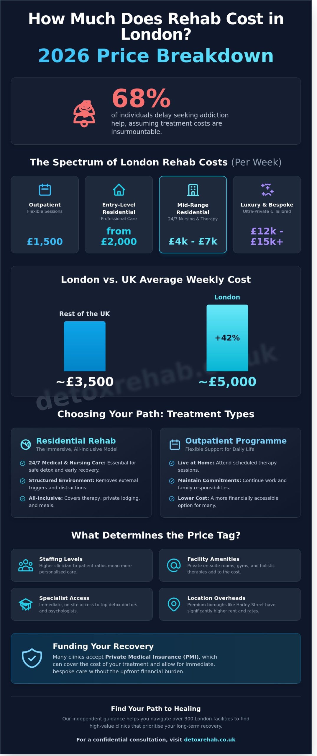 How Much Does Rehab Cost in London? A 2026 Price Guide to Recovery