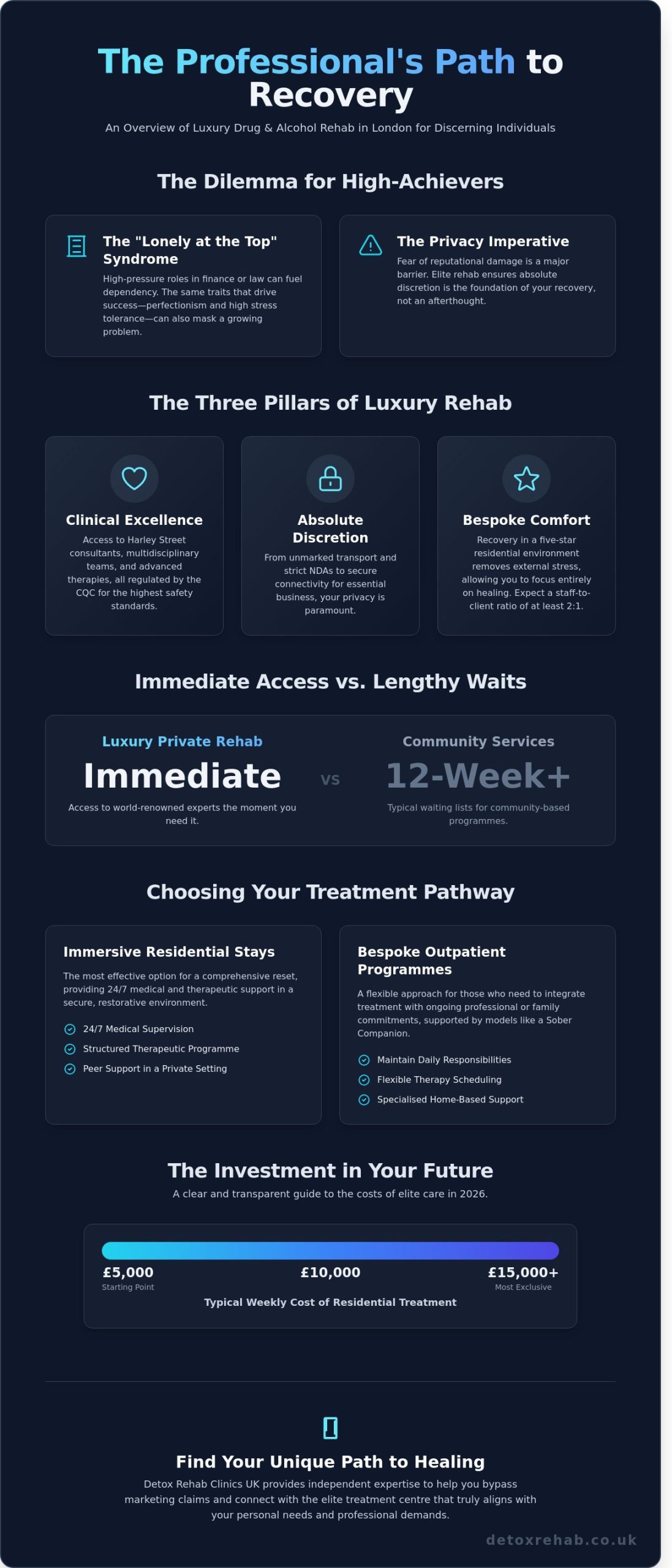 Luxury Drug and Alcohol Rehab London: Reclaiming Your Life in 2026 - Infographic